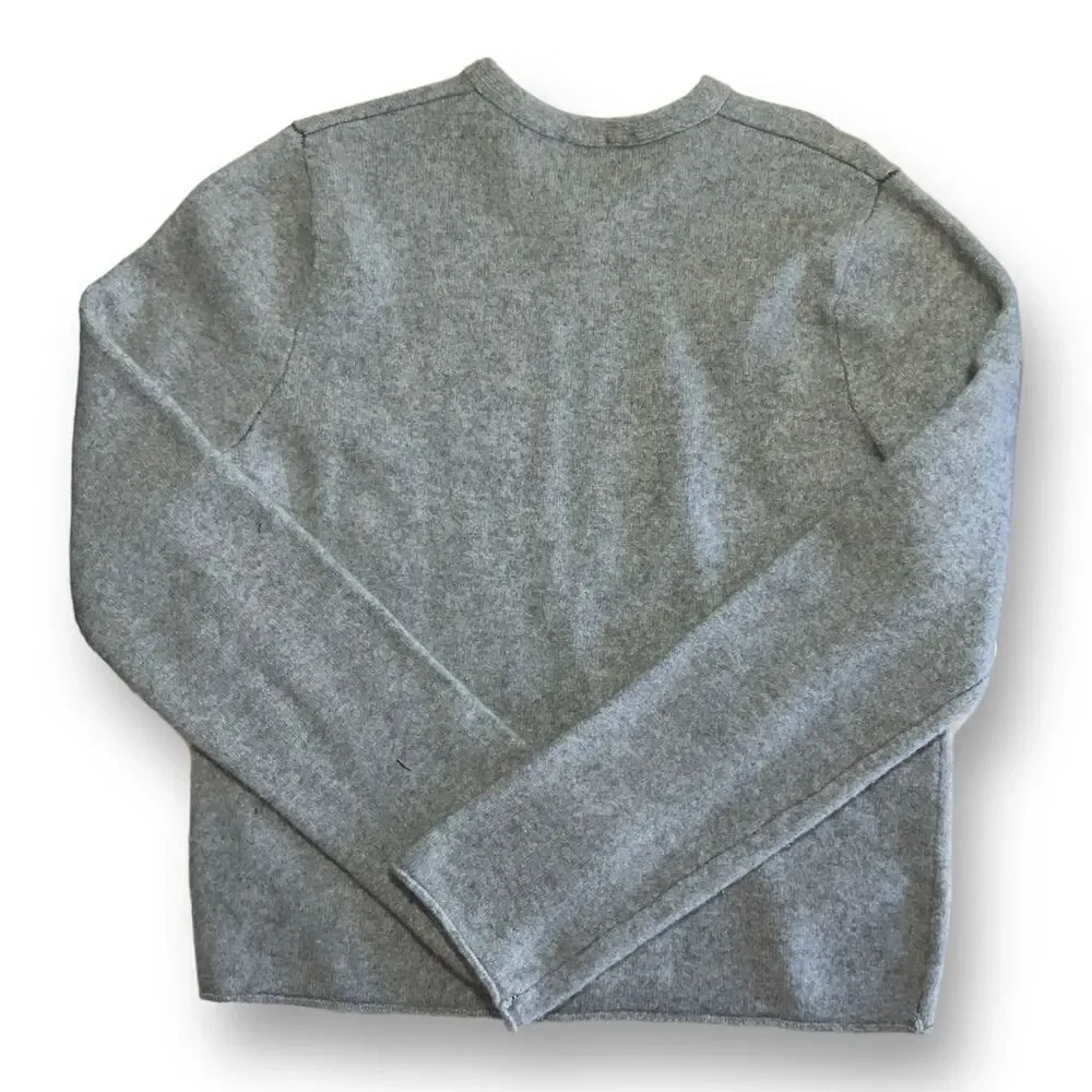 📚 Abercrombie Men’s V-Neck Sweater 🏛️ Size M | Vintage Gray‎ Collegiate Core